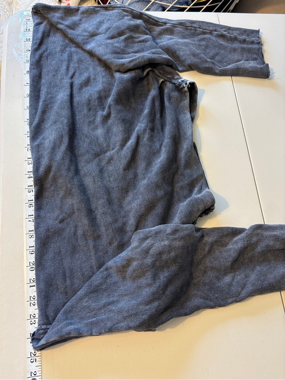 Free People Grey Mock Neck Sweatshirt Size Small Distressed Grunge Whimsigoth - Picture 8 of 11